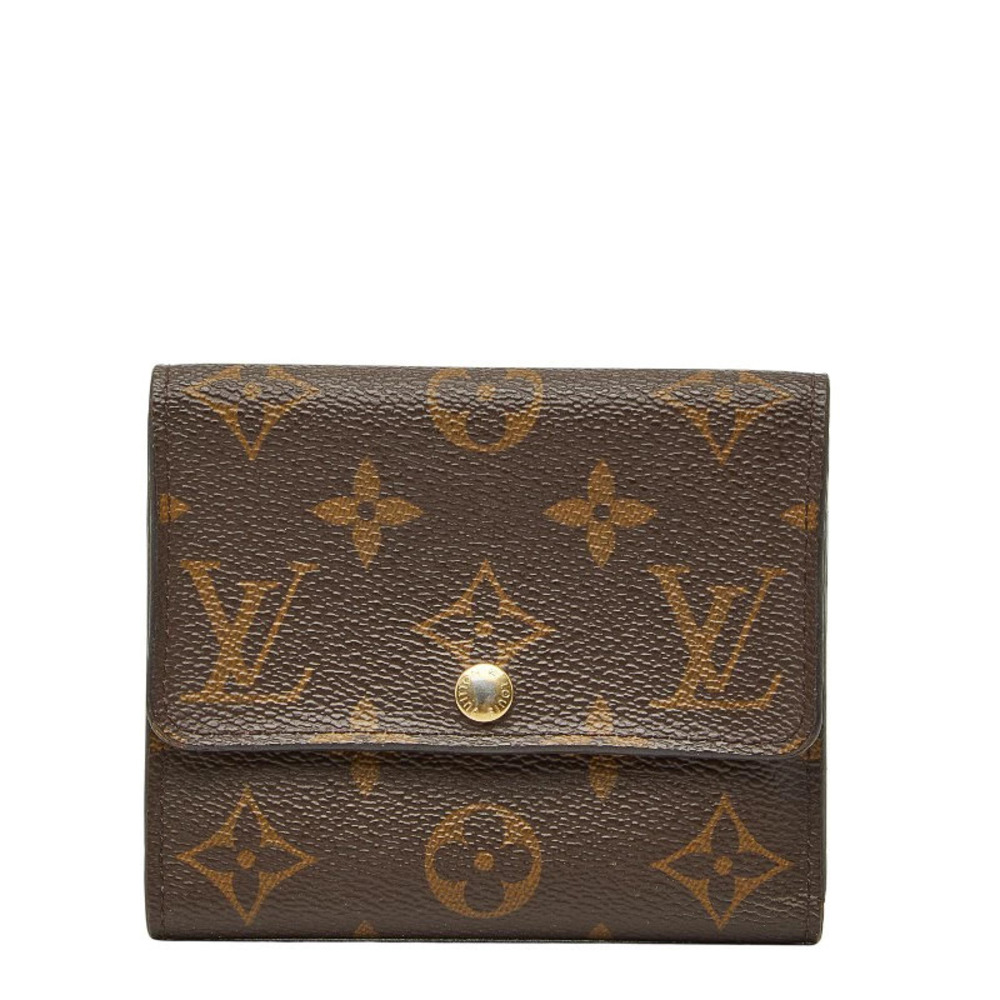Louis Vuitton Monogram Portefeuille Anais Tri fold Wallet Brown
